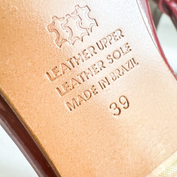 Vintage Aldo Leather Red Strappy Sexy High Heels 39 - Picture 12 of 13